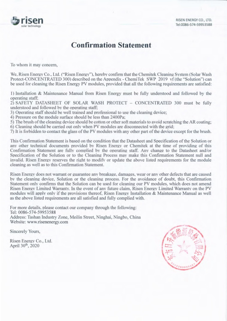 RISENENERGY_CHEMITEK_Statement for Cleaning Product_SWP (jpeg)